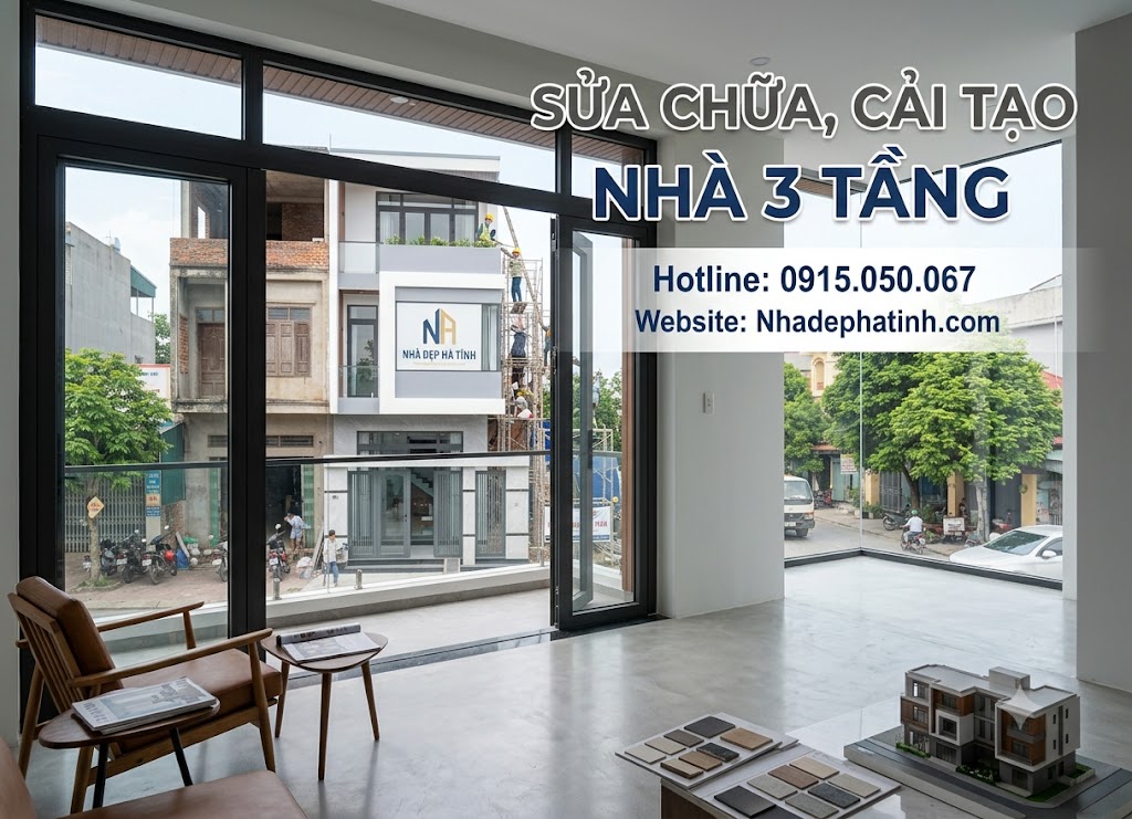 Sửa chữa cải tạo nh&agrave; trọn g&oacute;i tại H&agrave; Tĩnh