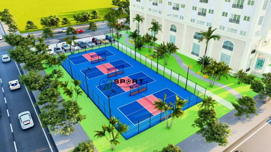 Thi công Sơn sân Pickleball tại Hà Tĩnh