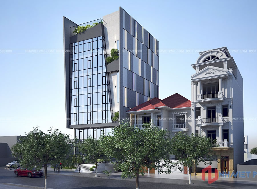 Thiết kế thi c&ocirc;ng t&ograve;a nh&agrave; văn ph&ograve;ng cho thu&ecirc; tại H&agrave; Tĩnh