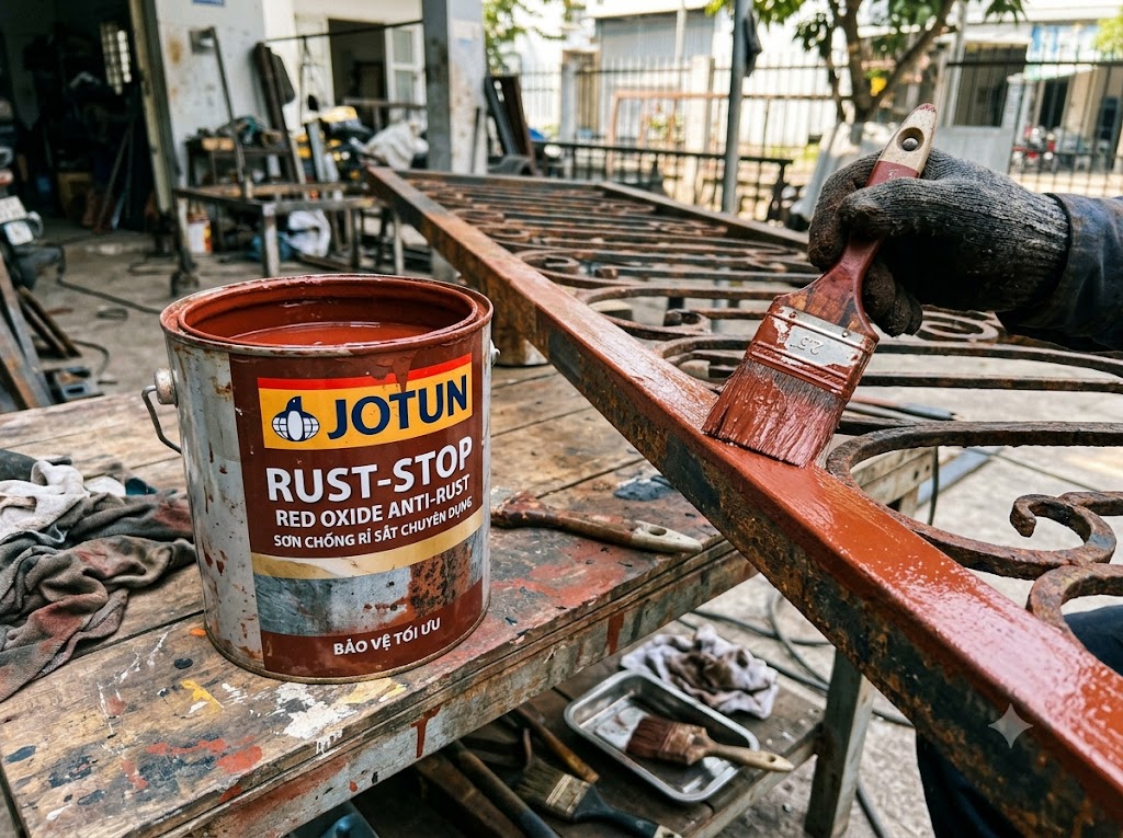 Sơn tẩy phủ chống rỉ s&eacute;t kim loại H&agrave; Tĩnh